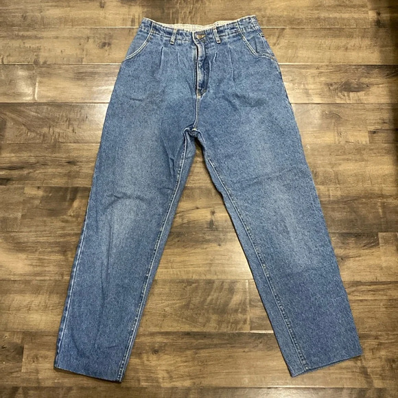 Vintage Lee High Waist 100% Cotton USA Made Jeans 12 - Picture 1 of 7